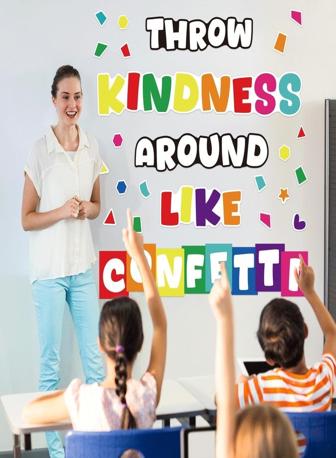 gisgfim Classroom Bulletin Board Decoration Set Wall Door Decor Colorful Classroom Decorations for Kindergarten Preschool Elementary Middle School(Throw Kindness Around Like Confetti) - Image 4