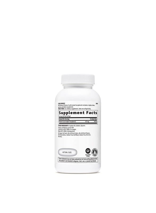 GNC Vitamin E 100% Natural 1000IU - 60 Softgels (60 Servings) - Image 2