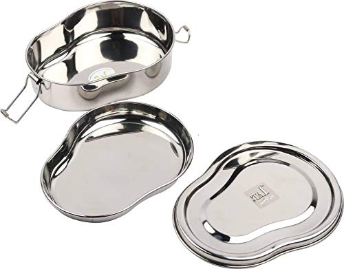 JVL Stainless Steel Lunch Box for Kids, Single Tier Steel Tiffin Box with Inner Plate, Advanced Locking Clips, Lightweight & Durable, Ideal for School & Office (Guitar, Small) - Image 3