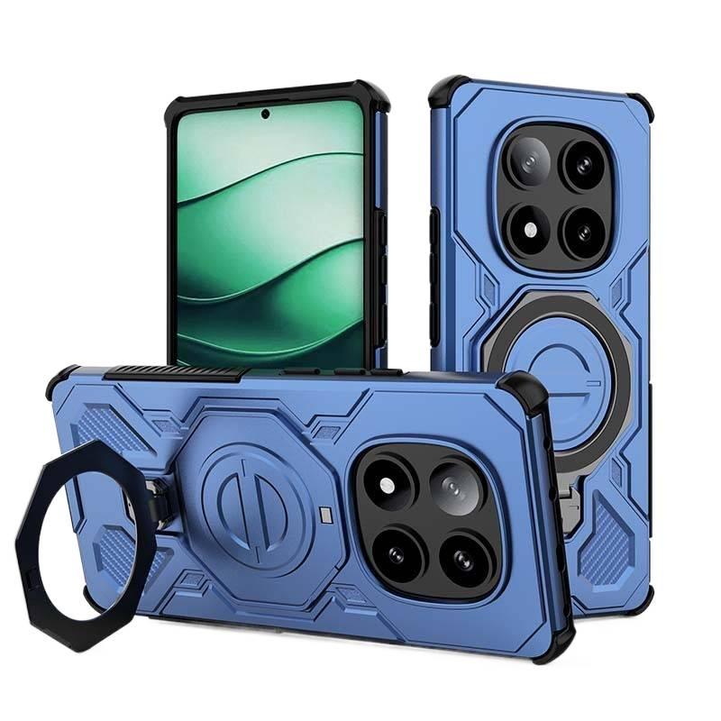 MS غطاء MagSafe بTPU+PC لـ Redmi Note 14 مع حماية من السقوط وحامل قابل للطي مع مقاوم للصدمات مع مغناطيس قوي باللون رمادي مغناطيسي بوظيفة حامل من مادة TPU باللون الأحمر باللون الرمادي - Image 2