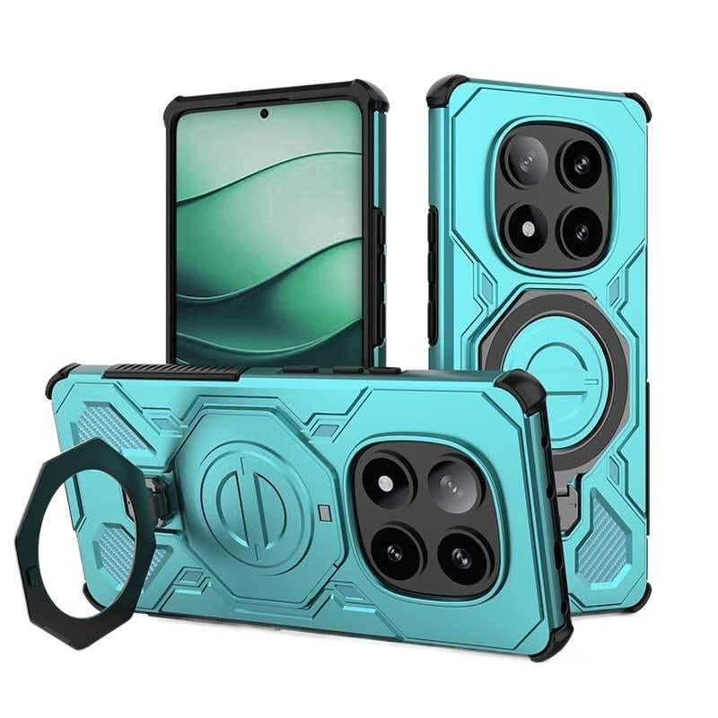 MS غطاء MagSafe بTPU+PC لـ Redmi Note 14 مع حماية من السقوط وحامل قابل للطي مع مقاوم للصدمات مع مغناطيس قوي باللون رمادي مغناطيسي بوظيفة حامل من مادة TPU باللون الأحمر باللون الرمادي - Image 5