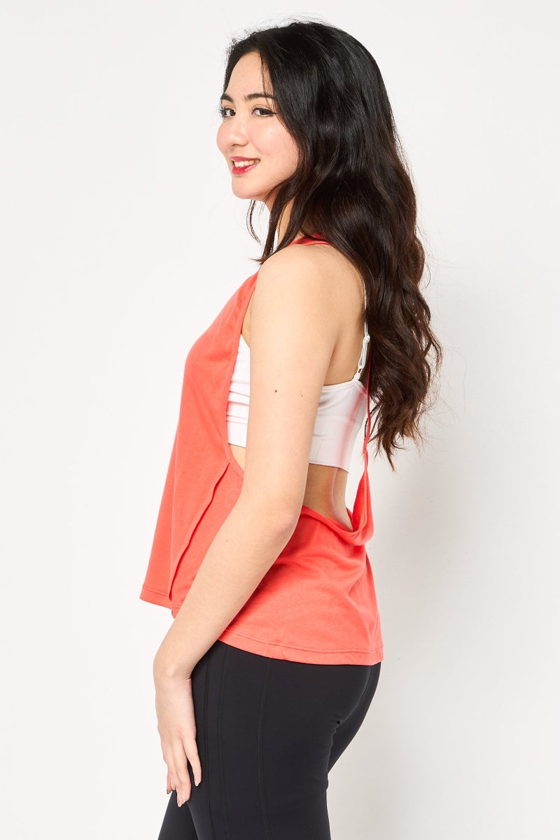 Adidas أديداس × أيروريدي ملابس رياضية نسائية بتصميم بدون أكمام، برتقالي داكن - Image 3