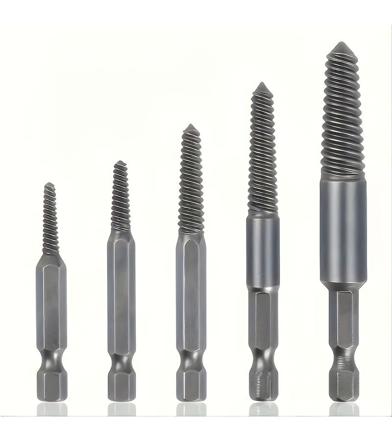 8pcs Screw Extractor Set For Broken Bolts With Extension Rod And Hex Shank - Image 5