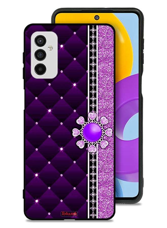 Tolwak Samsung Galaxy M52 5G Protective Case Cover Glitter Hearts - Image 1
