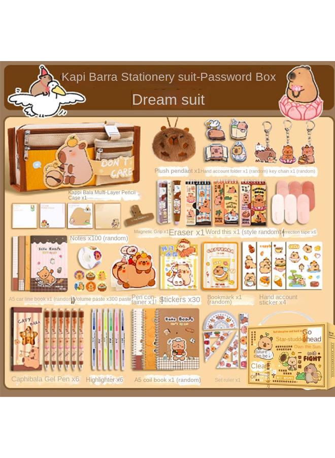 Bluejw Student Hand Account Book Gift Box Suit Cartoon Color Loose-leaf Diary Book Creative Gift Prizes Hand Account Material Wholesale - Image 1