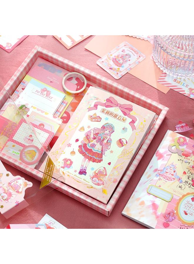 Bluejw Student Hand Account Book Gift Box Suit Cartoon Color Loose-leaf Diary Book Creative Gift Prizes Hand Account Material Wholesale - Image 3