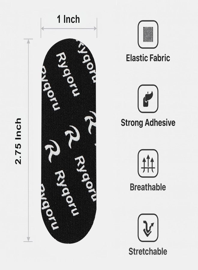 Ryqoru 120 PCS Bowling Thumb Tape (Fast Release Black) - Pre-Cut Finger Insert Grip Tape for Bowlers, 1" x 2.75" Protective Tape, No Residue, Breathable - Image 2