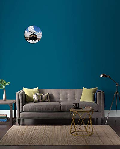 KARTIK Wall Clock with Kaaba Mecca Holy Mosque Image for Home Living Room Office Decor and Gifting, Round Shape, Easy Read Numbers, 11-inch Without Glass - Image 2
