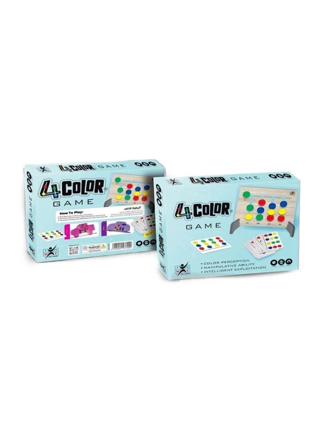 رونق لعبة الألوان الذكية والذاكرة 4 Color Game - لعبة مونتيسوري تعليمية لتدريب التركيز والسرعة ومطابقة الأنماط، مناسبة للأطفال والعائلة لتعزيز الإدراك البصري وتنمية المهارات الحركية.-العاب لوحيه - العاب اطفال-العاب تعليميه - Image 1