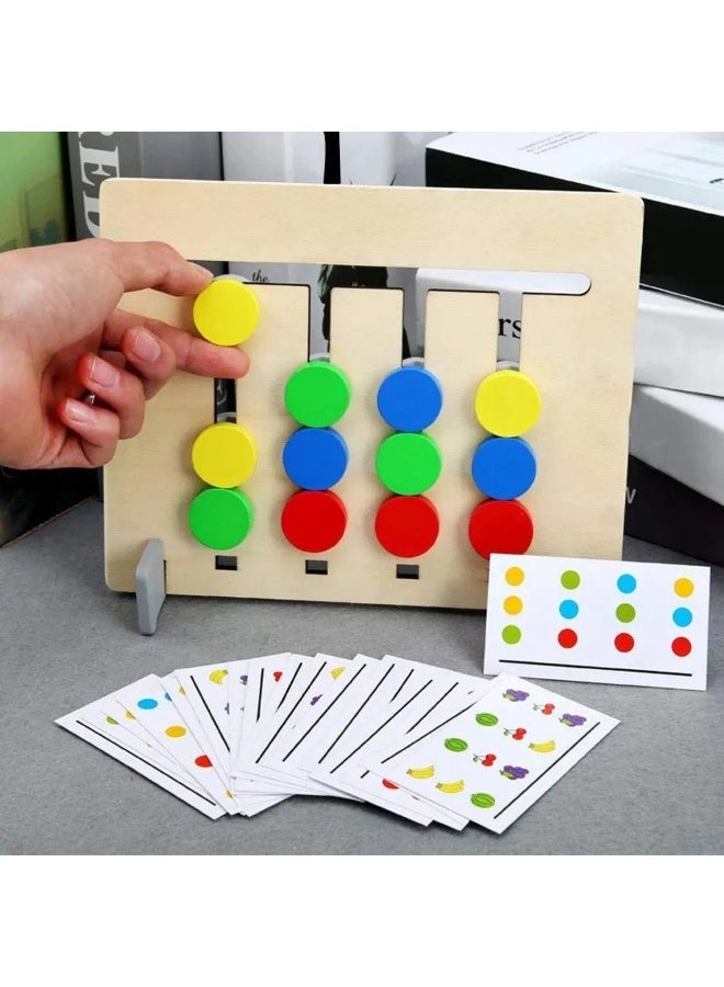 رونق لعبة الألوان الذكية والذاكرة 4 Color Game - لعبة مونتيسوري تعليمية لتدريب التركيز والسرعة ومطابقة الأنماط، مناسبة للأطفال والعائلة لتعزيز الإدراك البصري وتنمية المهارات الحركية.-العاب لوحيه - العاب اطفال-العاب تعليميه - Image 3