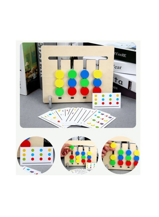 رونق لعبة الألوان الذكية والذاكرة 4 Color Game - لعبة مونتيسوري تعليمية لتدريب التركيز والسرعة ومطابقة الأنماط، مناسبة للأطفال والعائلة لتعزيز الإدراك البصري وتنمية المهارات الحركية.-العاب لوحيه - العاب اطفال-العاب تعليميه - Image 2