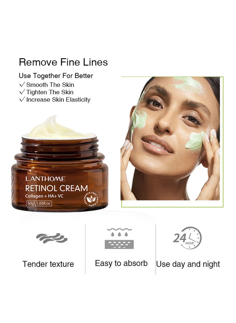 Anti-aging Skin Concealer Face Cream,Retinol Cream with Collagen,HA and VC,Anti Aging Cream to Reduce Fine Lines and Wrinkles,Retinol Face Moisturizer for Face Neck and Eyes,50g