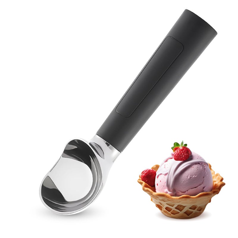 Heated Ice Cream Scoop Rechargeable Electric Warming Ice Cream Scooper with LED Display Heats to 158F for Hard Ice Cream Easy for Seniors  Kids IP67 Waterproof Black 2 oz
