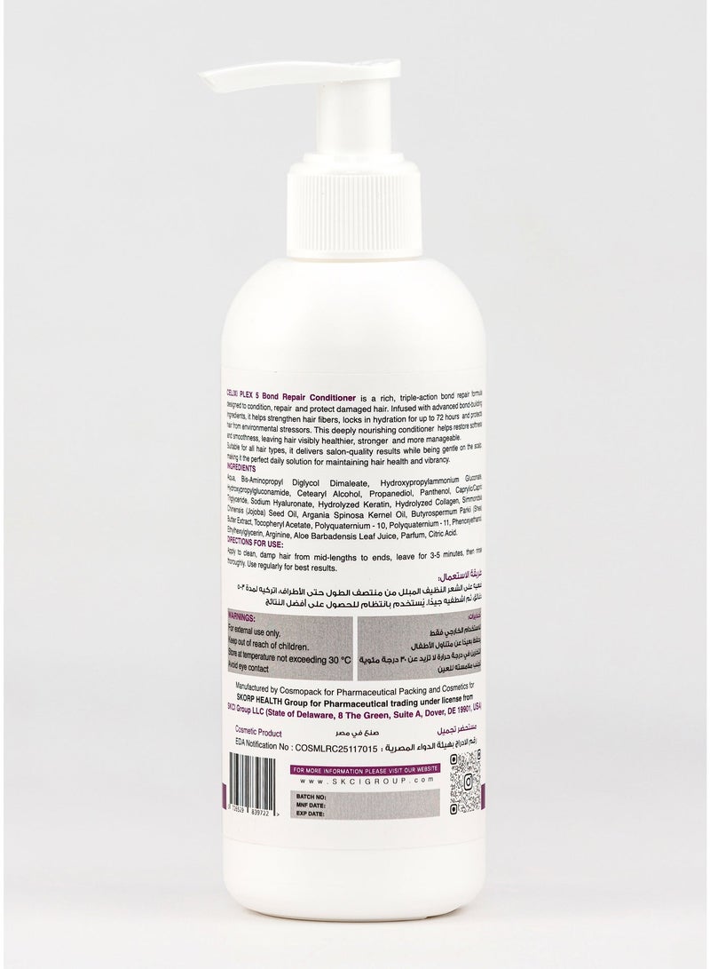 Celixi® Plex 5, USA – Bond Repair & Strengthening Conditioner for Damaged Hair – 250 ml - rebuilds bonds - improves flexibility - moisture boost - softness & breakage prevention - Image 4