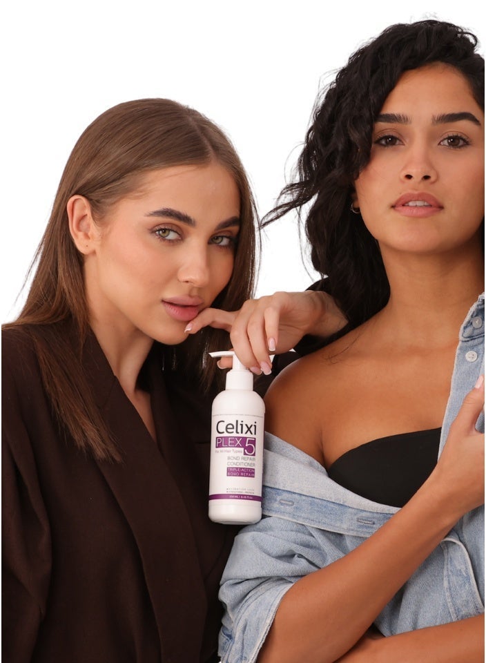 Celixi® Plex 5, USA – Bond Repair & Strengthening Conditioner for Damaged Hair – 250 ml - rebuilds bonds - improves flexibility - moisture boost - softness & breakage prevention - Image 5