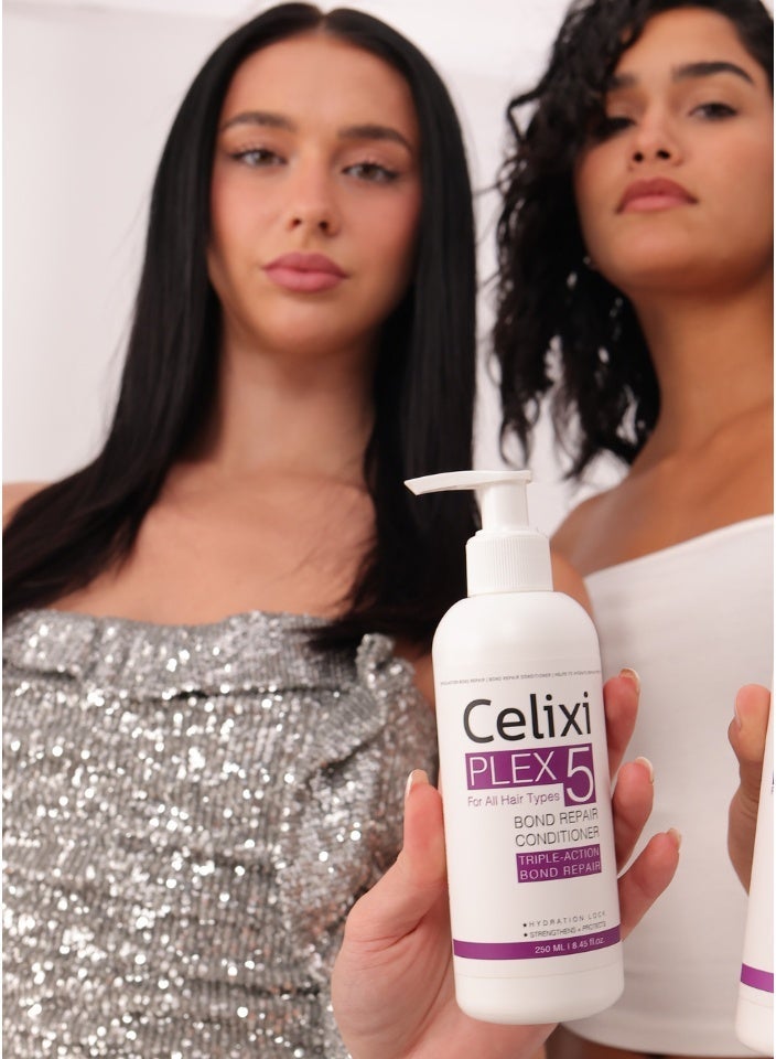 Celixi® Plex 5, USA – Bond Repair & Strengthening Conditioner for Damaged Hair – 250 ml - rebuilds bonds - improves flexibility - moisture boost - softness & breakage prevention - Image 3