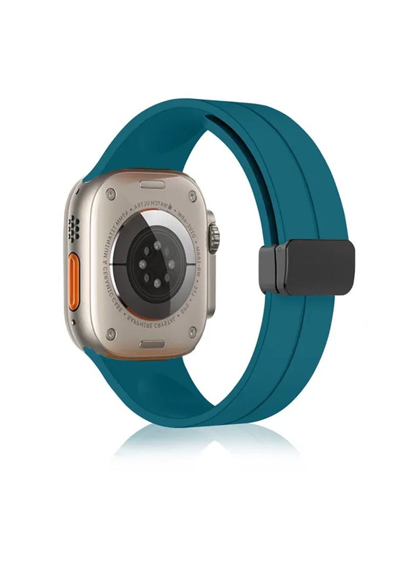 Mi techo - Mi Techo Magnetic Buckle Silicone Watch Strap Band Compatible With Ultra Ultra 2 Series 9 Series 8 Series 7 Series 6 Smart Watches Pack Of 4 - Image 1