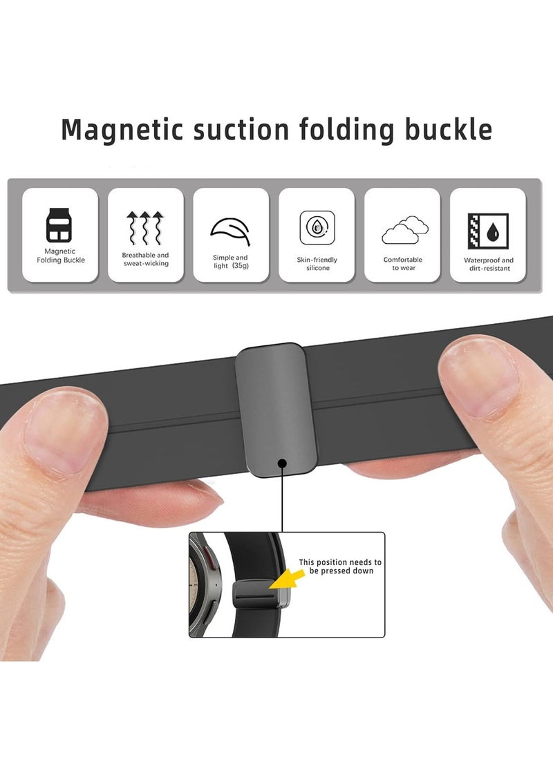 Mi techo - Mi Techo Magnetic Buckle Silicone Watch Strap Band Compatible With Ultra Ultra 2 Series 9 Series 8 Series 7 Series 6 Smart Watches Pack Of 4 - Image 1