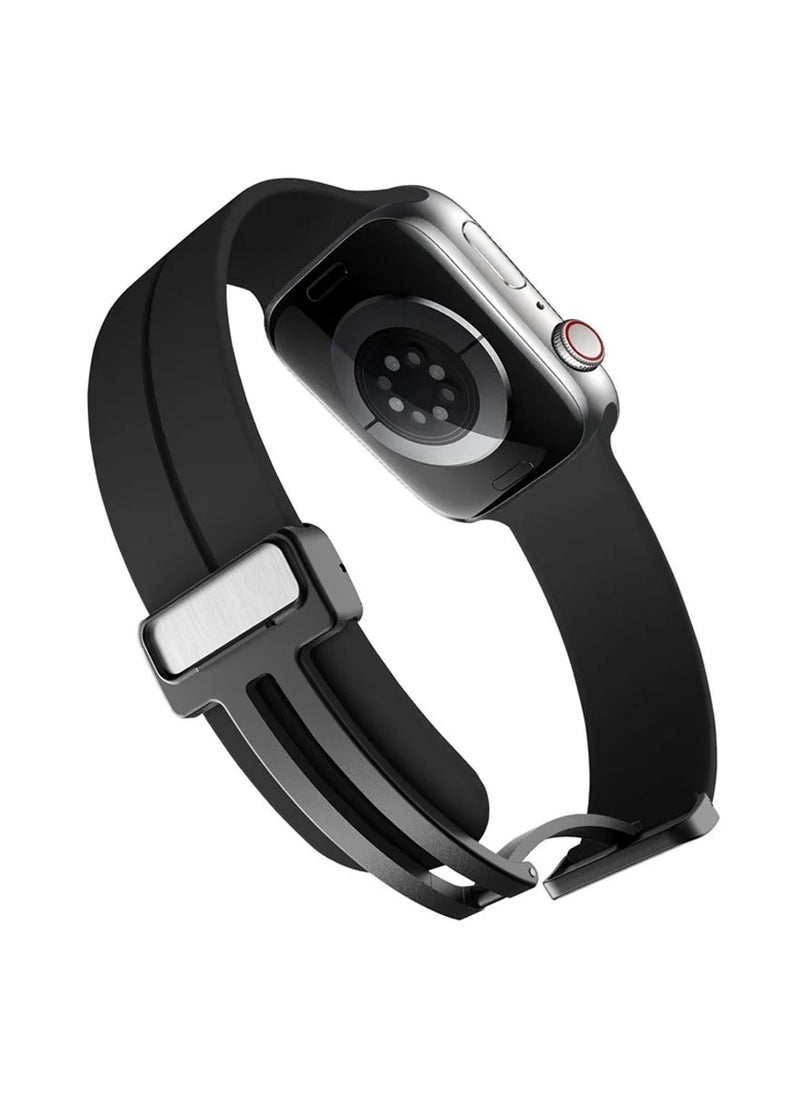 Mi techo - Mi Techo Magnetic Buckle Silicone Watch Strap Band Compatible With Ultra Ultra 2 Series 9 Series 8 Series 7 Series 6 Smart Watches Pack Of 4 - Image 1