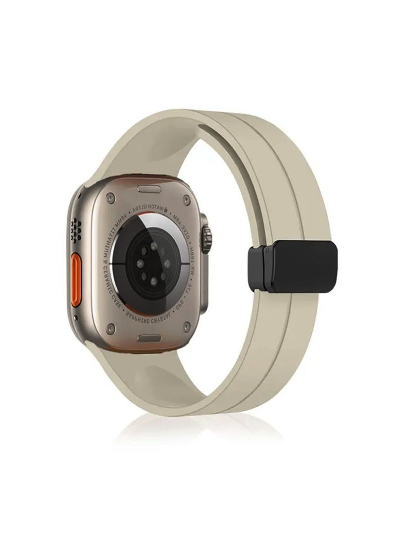 Mi techo - Mi Techo Magnetic Buckle Silicone Watch Strap Band Compatible With Ultra Ultra 2 Series 9 Series 8 Series 7 Series 6 Smart Watches Pack Of 4 - Image 1
