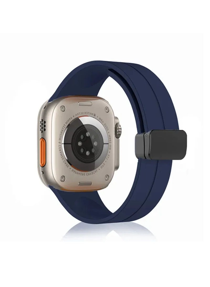 Mi techo - Mi Techo Magnetic Buckle Silicone Watch Strap Band Compatible With Ultra Ultra 2 Series 9 Series 8 Series 7 Series 6 Smart Watches Pack Of 4 - Image 1