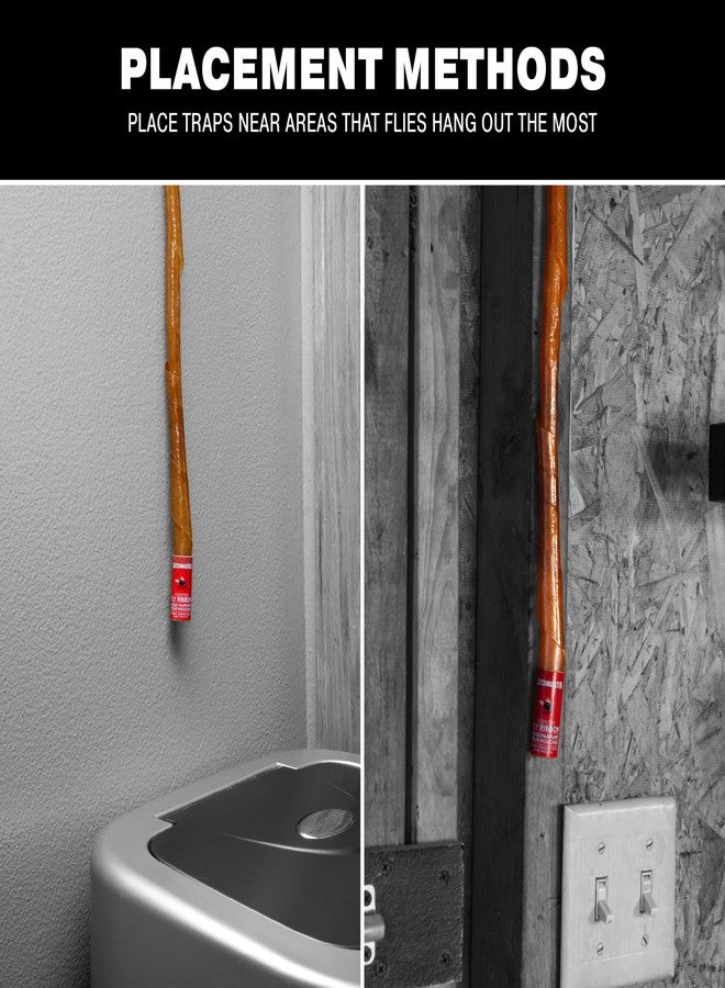 Catchmaster Fly Ribbon 96-Pack, Bug & Fruit Fly Traps Outdoor and Indoor, Premium Adhesive Sticky Fly Strips & Gnat Hanging Strips, Bulk Scented Flying Insect Paper Rolls, Non-Toxic Home Pest Control - Image 5