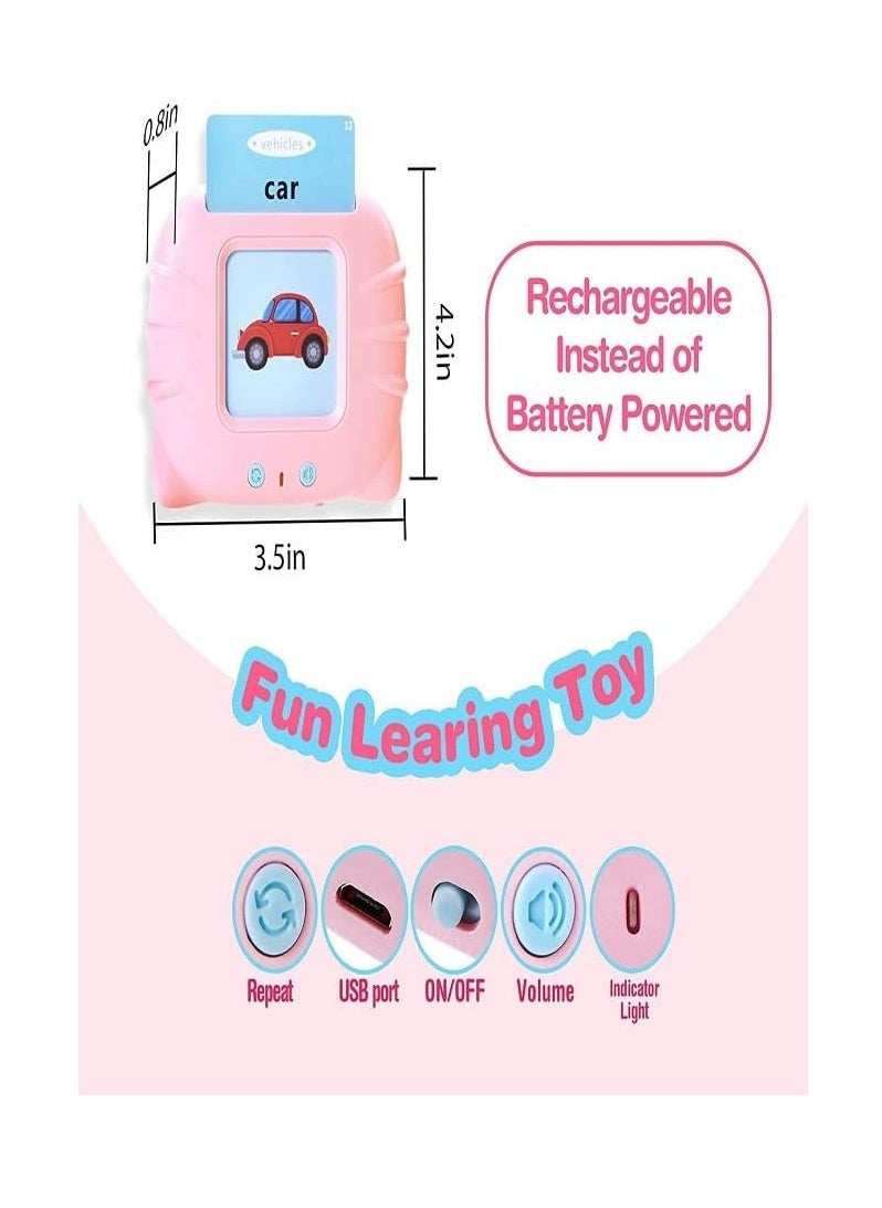Rechargeable Early Learning Card Machine For Kids, Best Flash Cards Educational Toy For Kids Talking - 112 Cards = 224 Words  - Image 3