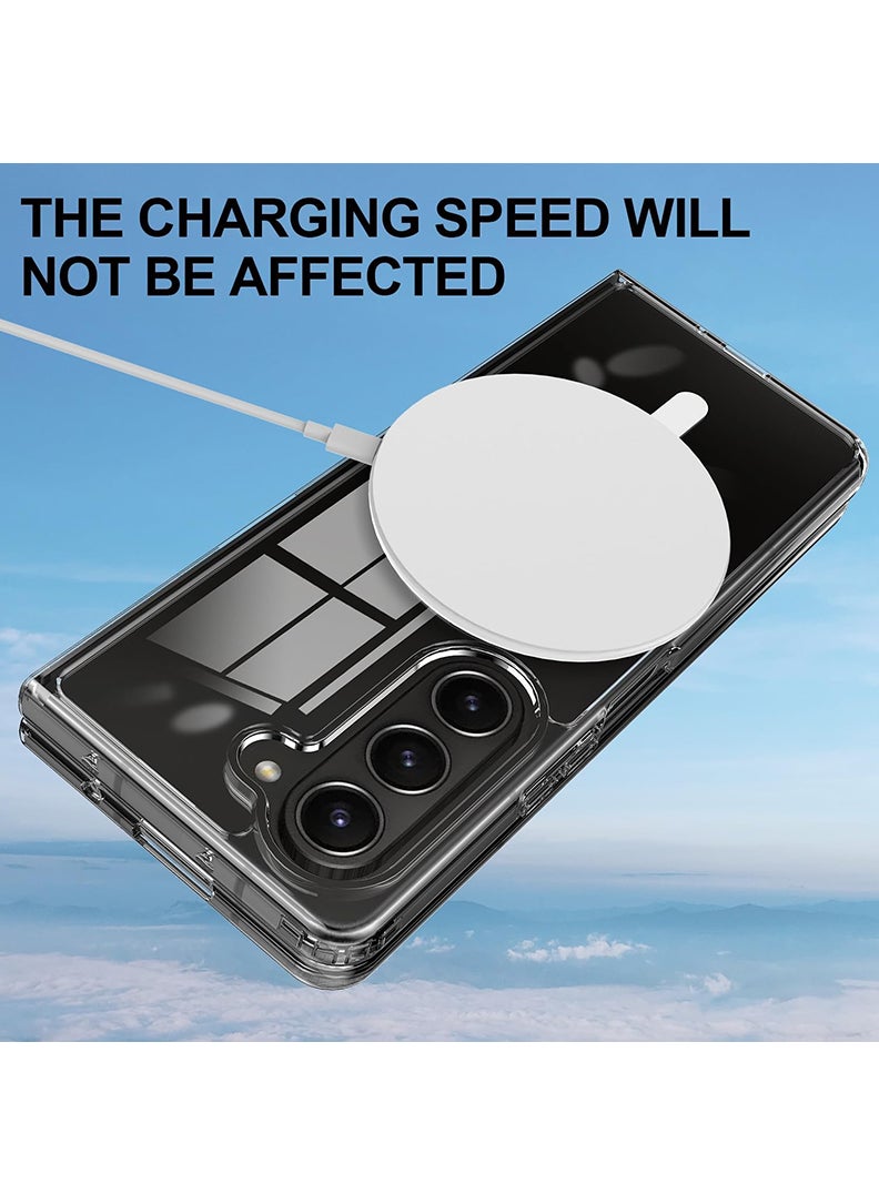 Theodor Magnetic Case for Samsung Galaxy Z Fold 5 Compatible with MagSafe Wireless Charging, Shockproof Phone Bumper Cover Anti social social club  - Image 5