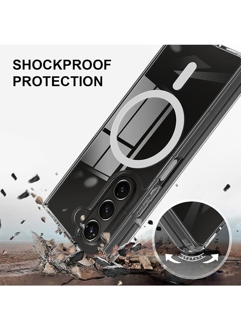 Theodor Magnetic Case for Samsung Galaxy Z Fold 5 Compatible with MagSafe Wireless Charging, Shockproof Phone Bumper Cover Anti social social club  - Image 4
