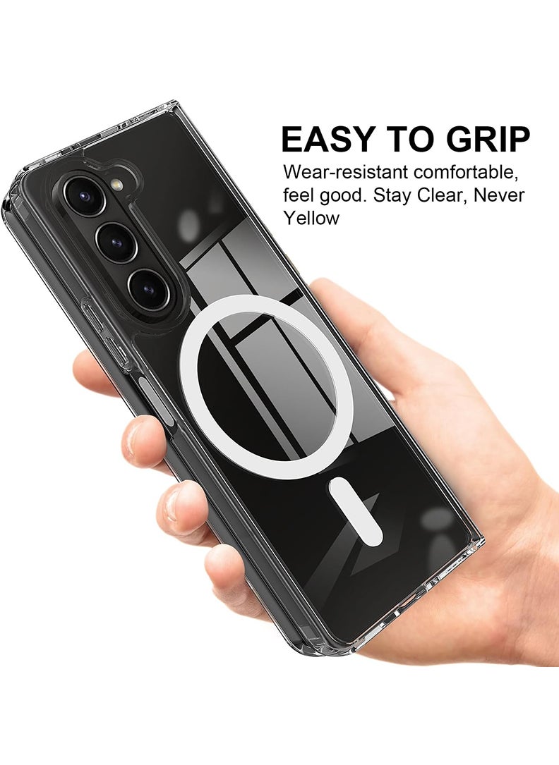 Theodor Magnetic Case for Samsung Galaxy Z Fold 5 Compatible with MagSafe Wireless Charging, Shockproof Phone Bumper Cover Anti social social club  - Image 2