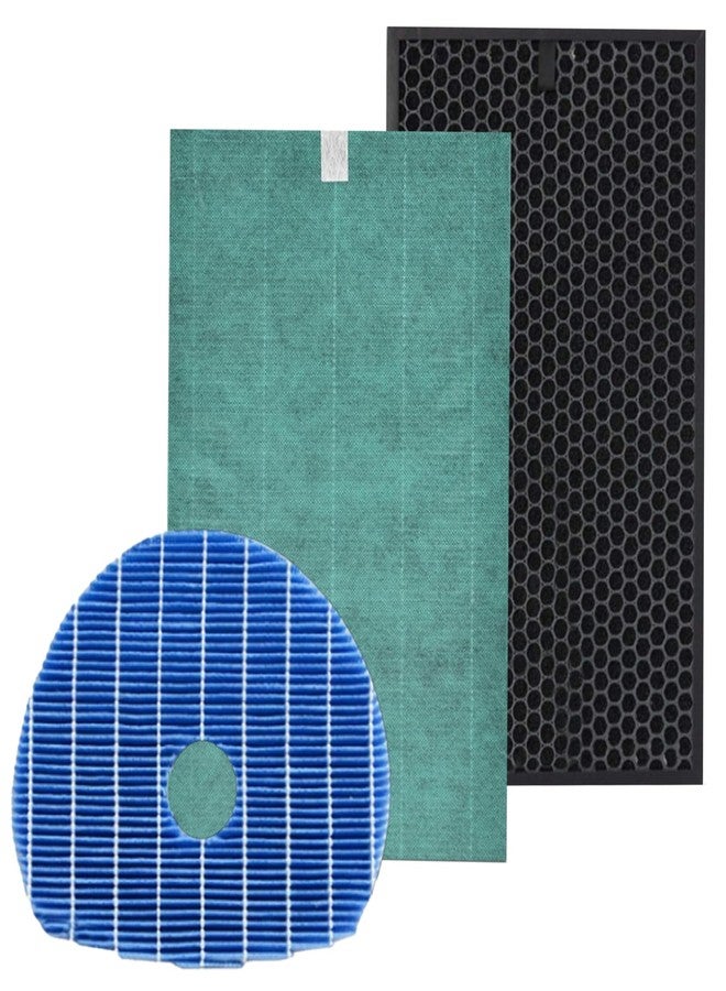 DAODEFUL KC-860U Filter Set for Sharp KC-860U PlasmaCluster Air Purifier with H13 HEPA & Activated Carbon & Humidifier Filter - Part # FZ-C150HFU FZ-C150DFU FZ-C100MFU - Image 1