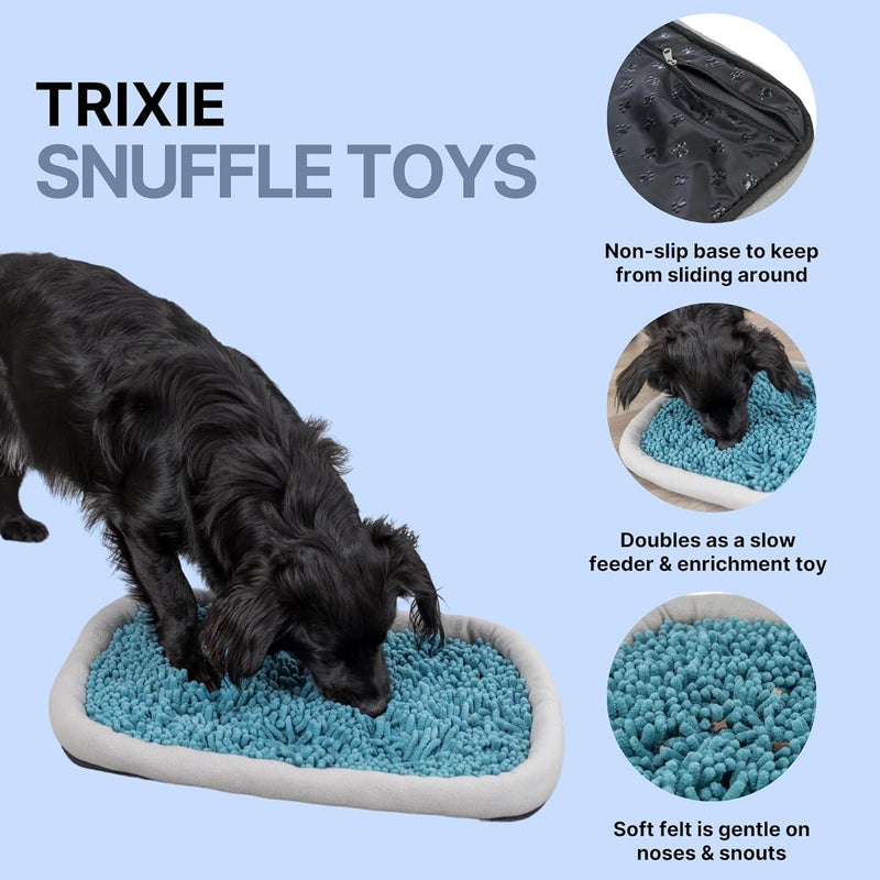 TRIXIE Snuffle  Seek Plate Sniff Mat Interactive Feeding Game Slow Feeder Level 1 Enrichment Puzzle for Dogs  Cats Pack of 2 - Image 4