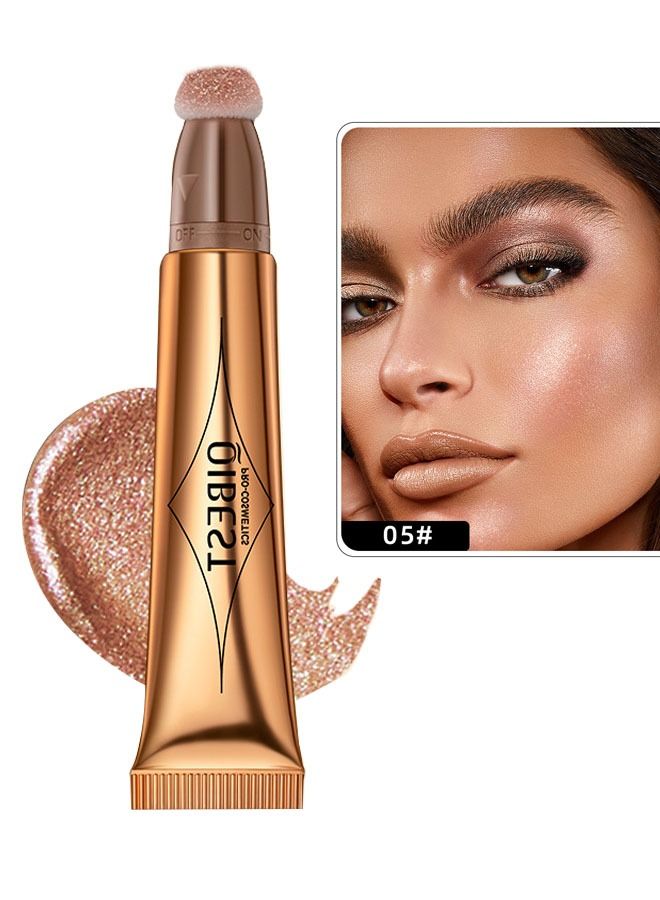 QiBest قلم مكياج متعدد الوظائف، بودرة، أحمر خدود، قلم تجميلي لامع #05 - Image 1