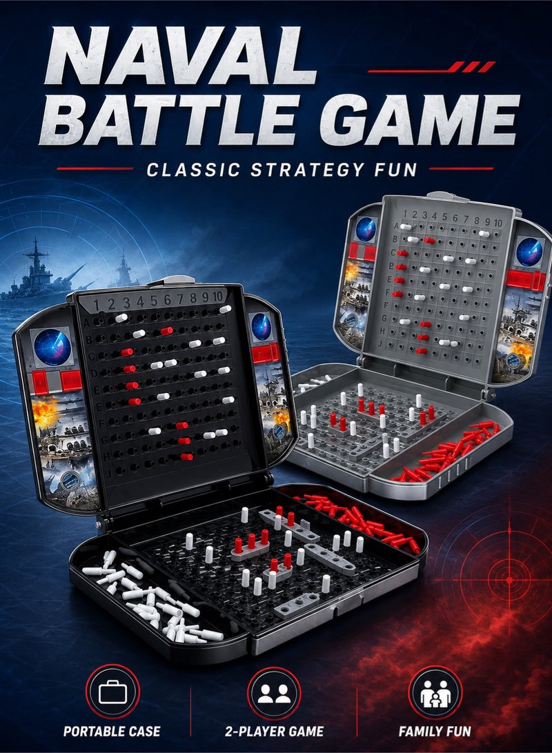 Saudi Select Battlevessel Grab and Go Game (Travel Size)， Strategy Board Game For Famalies & Kids Ages 7 and Up, Fun Board Game For 2 Players - Image 1