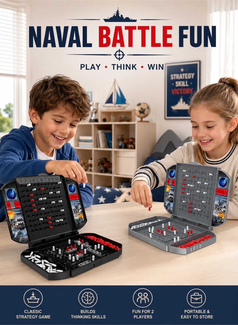 Saudi Select Battlevessel Grab and Go Game (Travel Size)， Strategy Board Game For Famalies & Kids Ages 7 and Up, Fun Board Game For 2 Players - Image 3