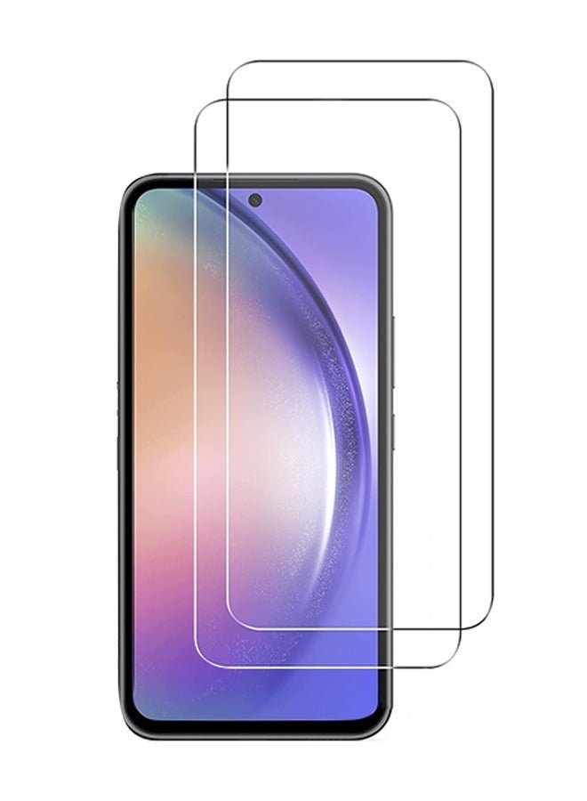 X-level 2 Pack Tempered Glass Screen Protector for Samsung Galaxy A55 5G with Comfortable Touch Feeling, Easy Clean Install, Transparent Anti-scratch Anti-drop Anti-fingerprint Phone Display Cover Accessory - Image 1