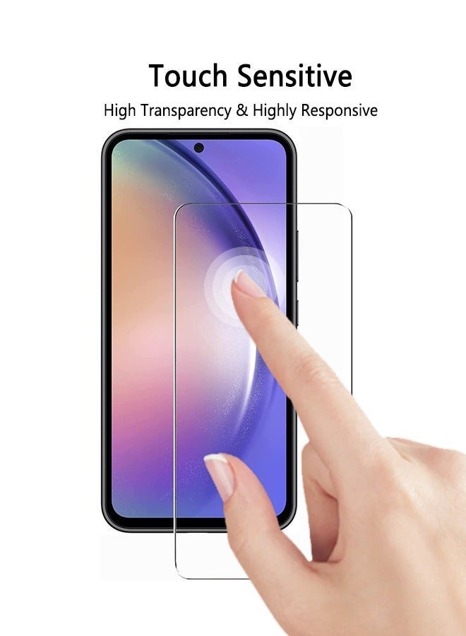 X-level 2 Pack Tempered Glass Screen Protector for Samsung Galaxy A55 5G with Comfortable Touch Feeling, Easy Clean Install, Transparent Anti-scratch Anti-drop Anti-fingerprint Phone Display Cover Accessory - Image 3