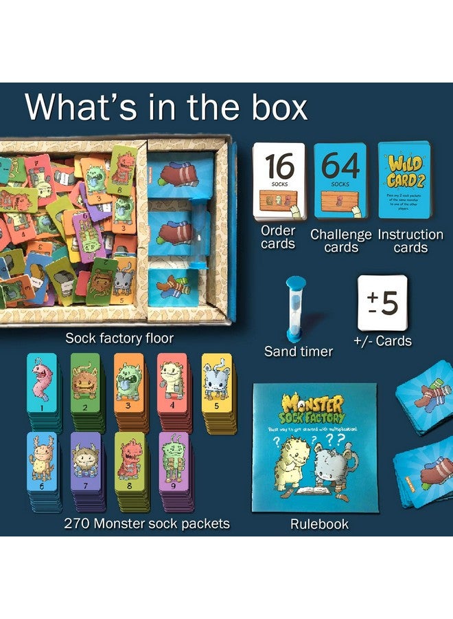 Logic Roots Logic Roots Monster Sock Factory Multiplication and Division Game - Fun Math Board Game for 6-10 Year Olds, Easy to Play STEM Toy for Kids at Home, Learning Gift for Girls & Boys, Grade 1 and Up  - Image 2