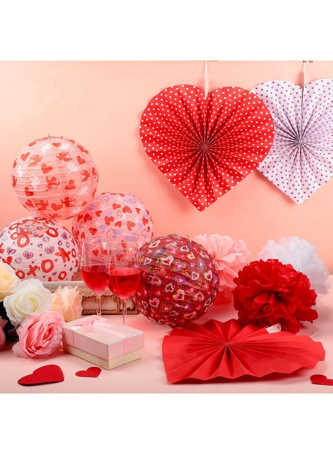 Raiten 18 Pcs Hanging Decorations Kit Hanging Paper Lanterns Honeycomb Ball Paper Fans For Holiday Decoration Party Supplies - Image 5