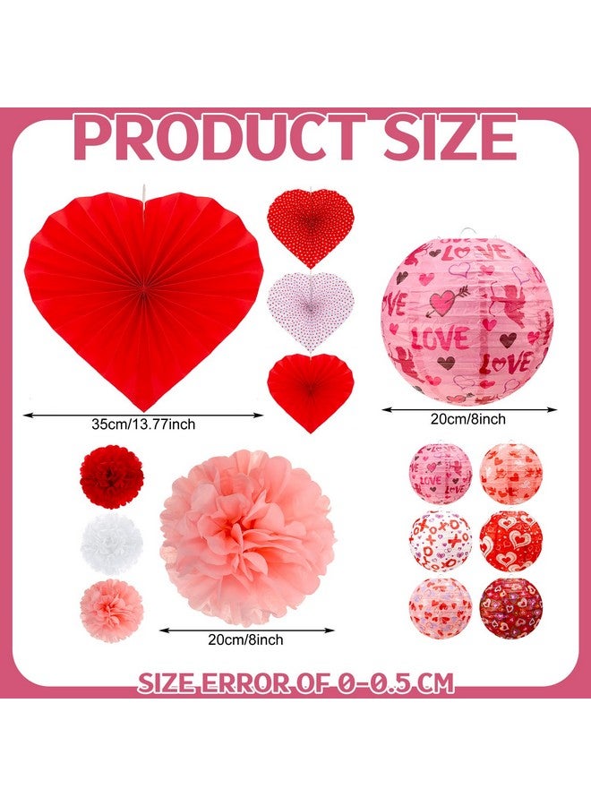 Raiten 18 Pcs Hanging Decorations Kit Hanging Paper Lanterns Honeycomb Ball Paper Fans For Holiday Decoration Party Supplies - Image 2