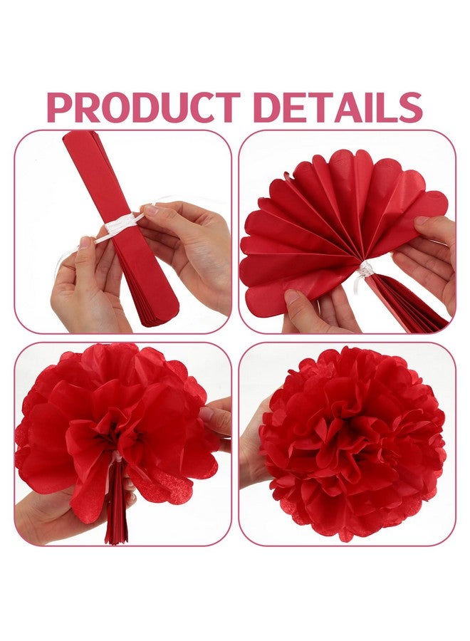 Raiten 18 Pcs Hanging Decorations Kit Hanging Paper Lanterns Honeycomb Ball Paper Fans For Holiday Decoration Party Supplies - Image 4