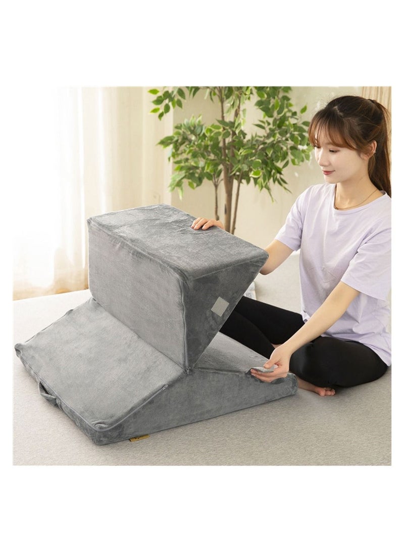Cool Baby COOLBABY Bed Wedge Pillow Memory Foam Top Adjustable Folding Incline Cushion Maternity Cushion Memory Cotton Filling  - Image 4