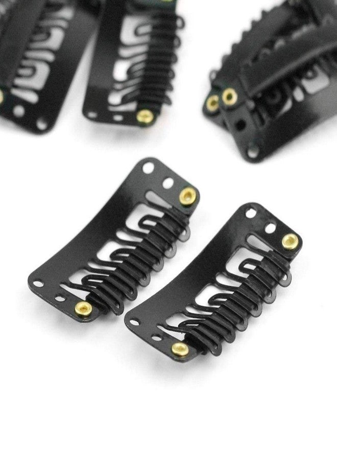 Osking 15 Pcs U Shape Snap Clip For Hair Extension Weft Wigs 32mm- Black - Image 3