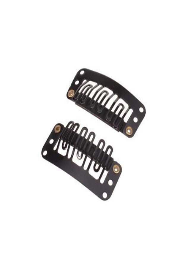 Osking 15 Pcs U Shape Snap Clip For Hair Extension Weft Wigs 32mm- Black - Image 4
