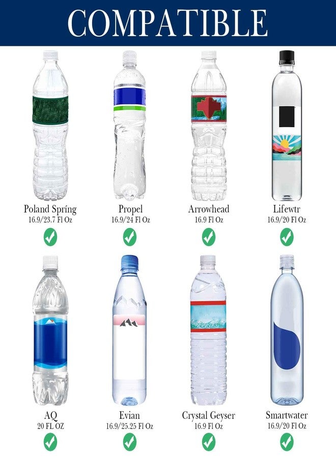 Linkidea Disposable Water Bottle Sleeve Compatible with Smartwater 16.9/20Fl Oz, Evian 16.9Fl Oz, Crystal Geyser, Insulated Neoprene Bottled Water Cover Holder with Zipper Pull Lockable, Blue - Image 3