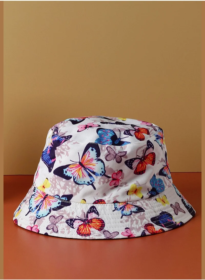 French Accent Casual Printed Polyester Bucket Hat For Men