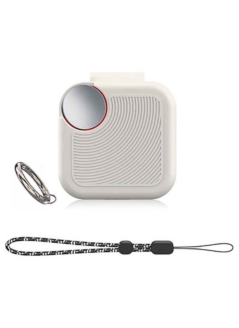 Generic Silicone Protective  Case Cover for Nothing CMF buds with Keychain Cover (White)  - Image 1