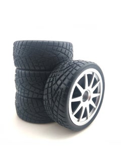RC Remote Control Car 1 To 10 Model Car Saloon Flat Running Tire Road Racing Tire HSP94123 Flat Sports Car Universal-Color:D8 + B Hub
