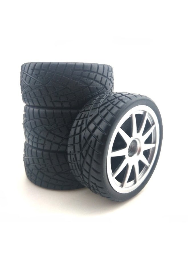 Generic - RC Remote Control Car 1 To 10 Model Car Saloon Flat Running Tire Road Racing Tire HSP94123 Flat Sports Car Universal-Color:D8 + B Hub - Image 1