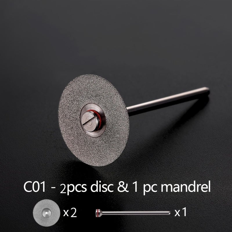 Technician Ultra Thin Double Sided Diamond Sandpaper Sheet Grinding Polishing Shaping Mandrel 2 Pieces With 1 Clamping Needle For Jewelry Jade Grinder C19 - Image 2